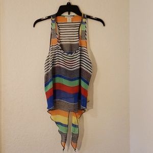 Timing Blouse Ties at the bottom in the front